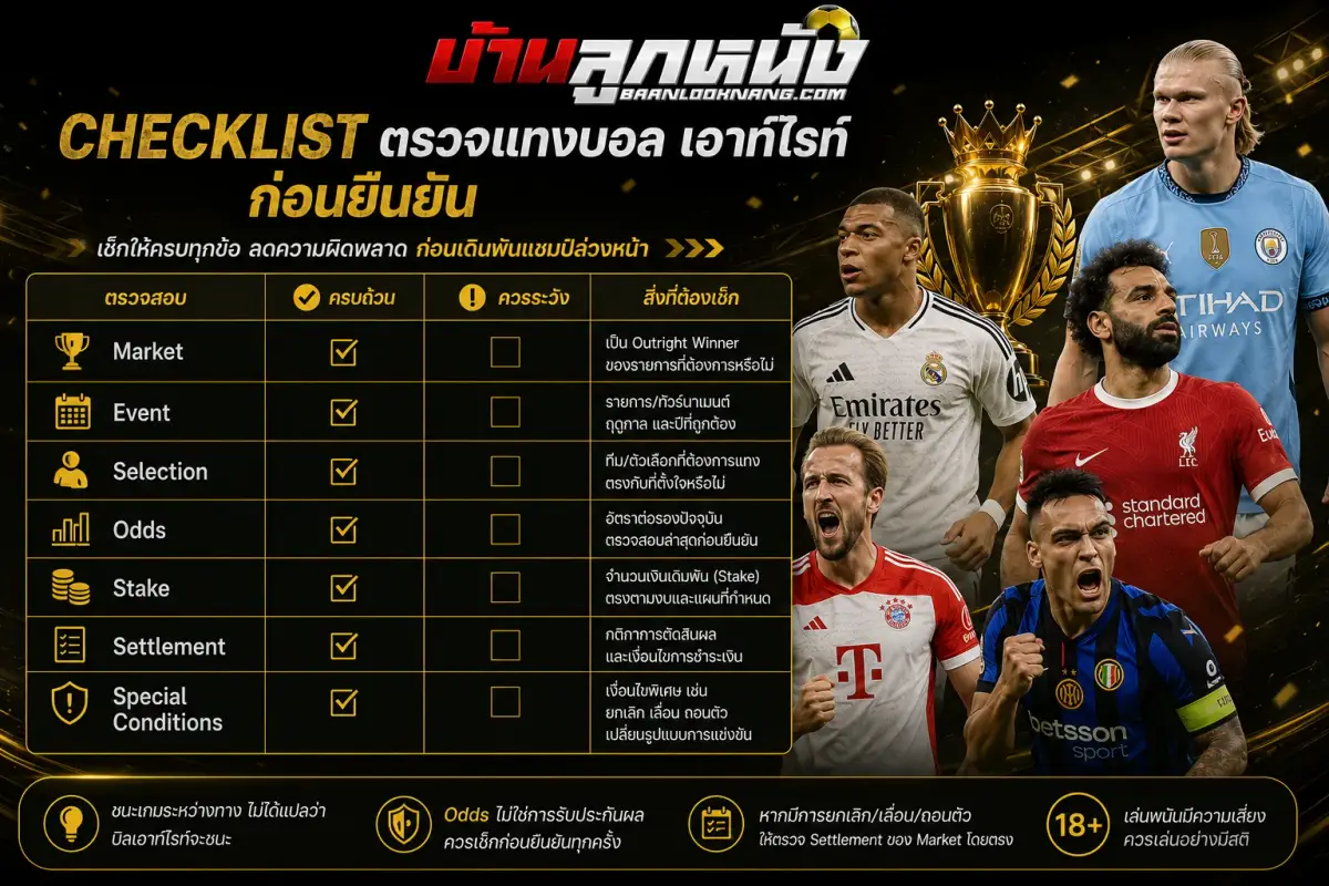 แทงบอล เอาท์ไรท์