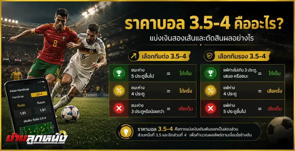 ราคาบอล 3.5-4 คือ