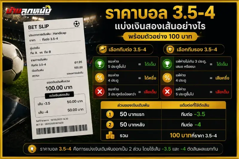 ราคาบอล 3.5-4 คือ