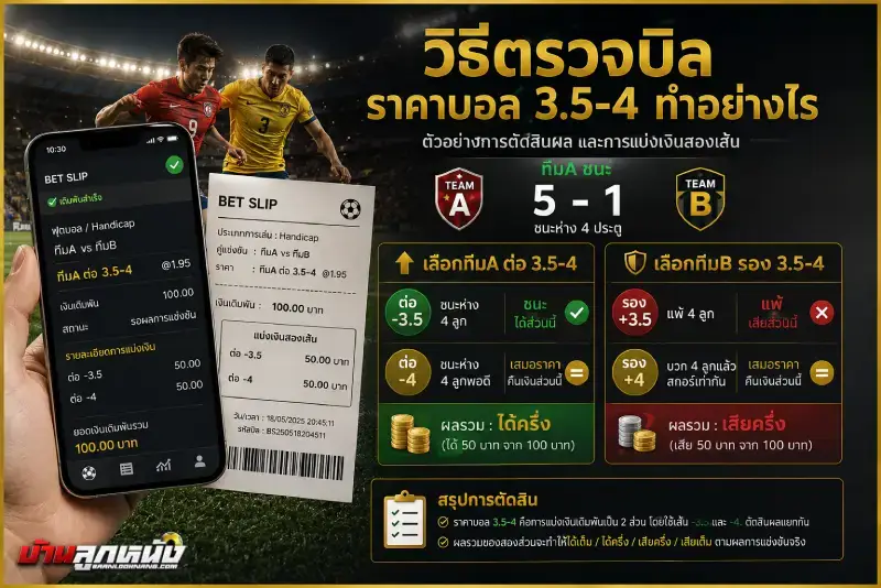 ราคาบอล 3.5-4 คือ