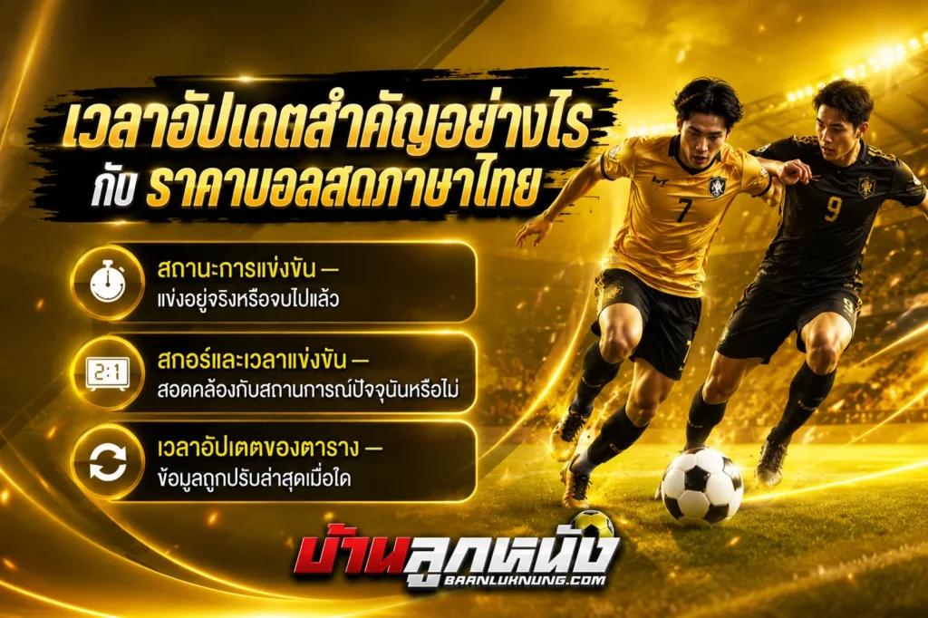 ราคาบอลสดภาษาไทย