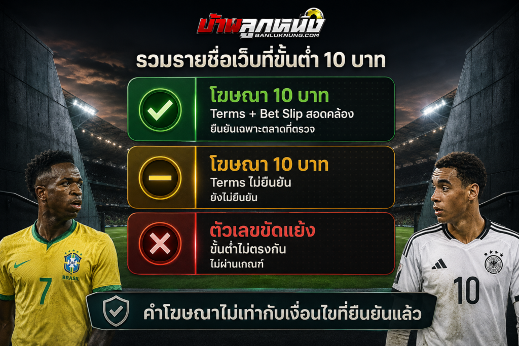 เว็บแทงบอลขั้นต่ำ 10 บาท