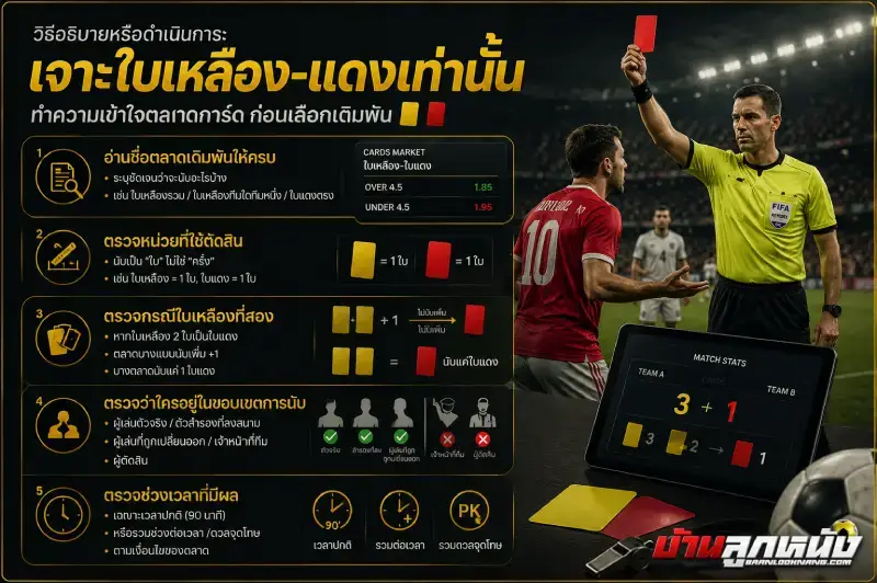 แทงบอลใบเหลือง ใบแดง