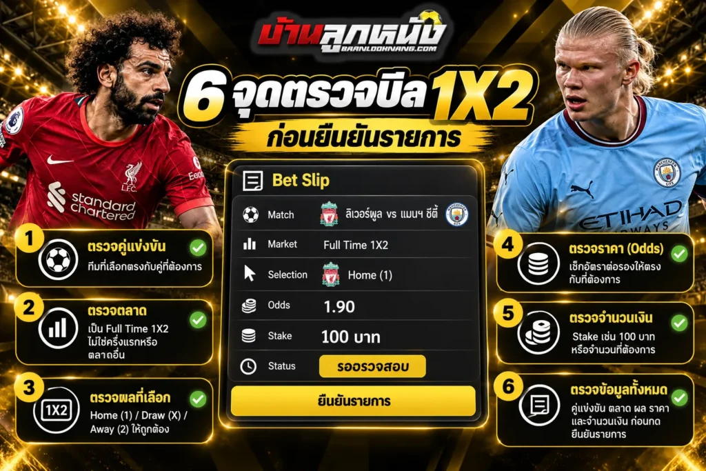 วิธีแทงบอล 1x2