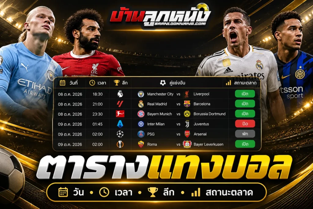 ตารางแทงบอล